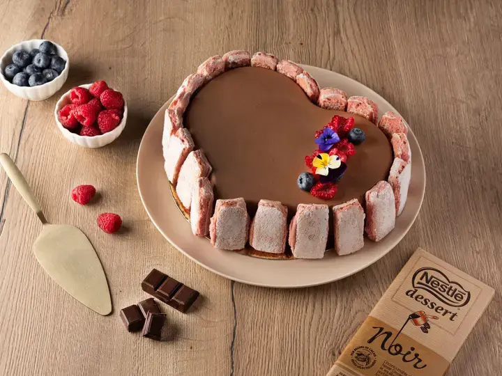 gâteau coeur mousse