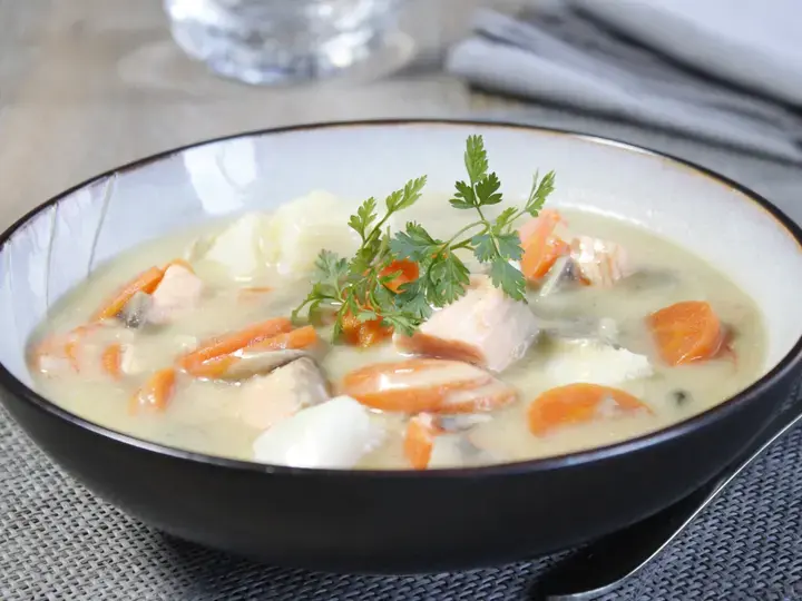 Blanquette de saumon et cabillaud