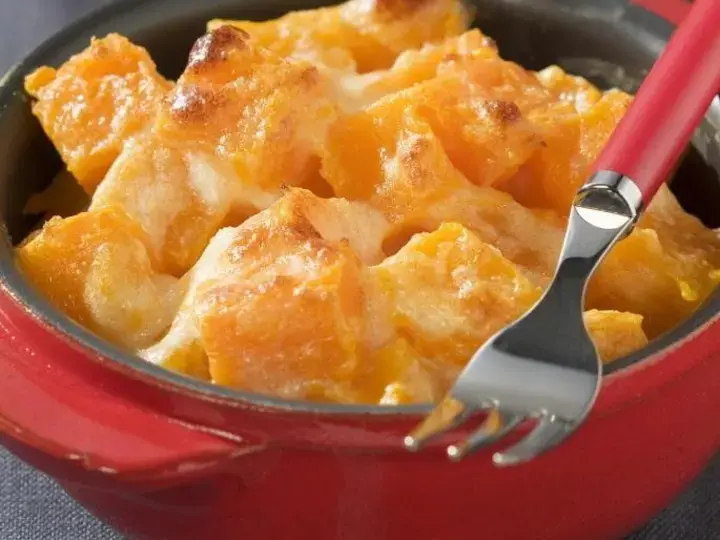 Gratin de potiron au parmesan en cocotte