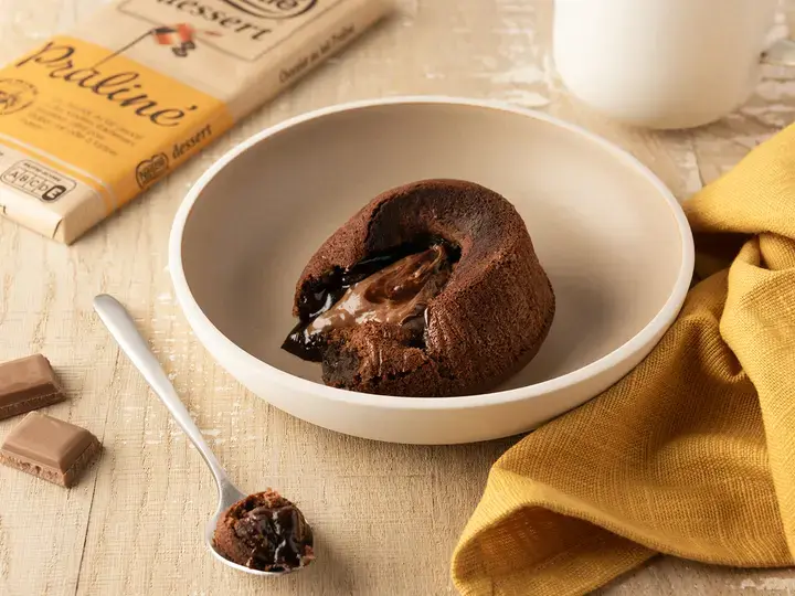 Coeur coulant chocolat praliné