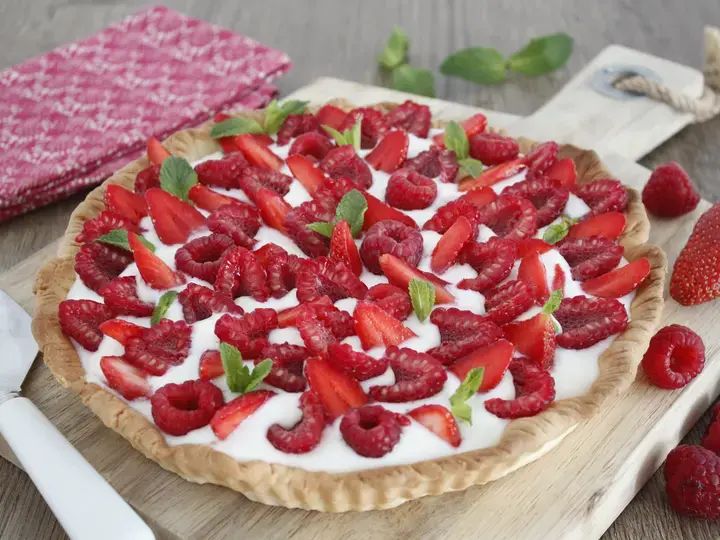 Tarte fruits rouges et citron au lait concentré