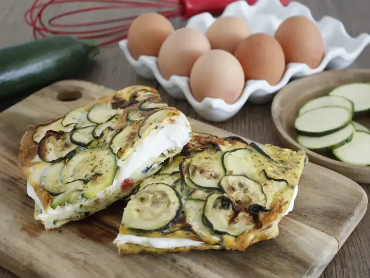 Wrap de courgettes au chèvre frais