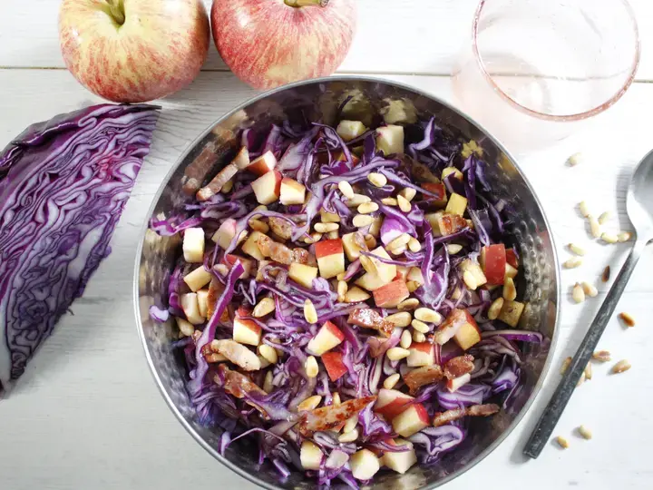 Salade croquante de choux rouge