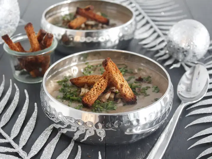 Velouté de chataignes aux pleurotes