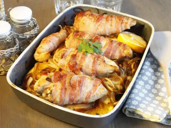 Poulet grillé à la poitrine et l'orange