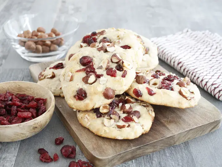 Cookies cranberries avoine noisettes