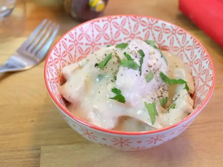 Escalopes de poulet à la crème Bio