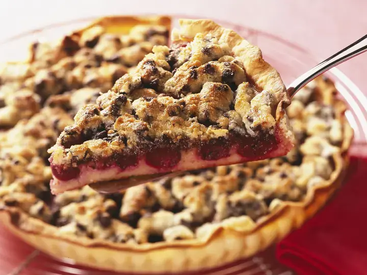 Tarte crumble choco cerises
