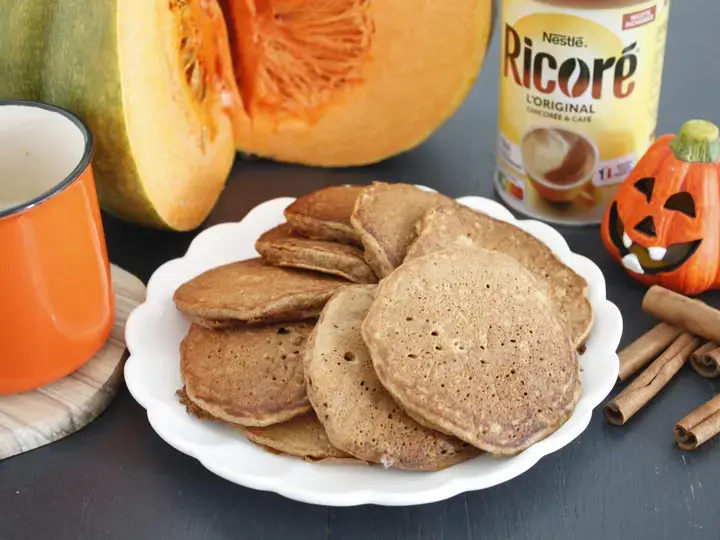 Pancakes potiron cannelle à la farine complète