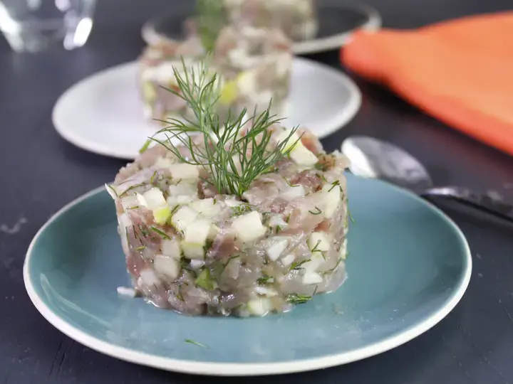 Tartare de thon au fenouil et pomme granny