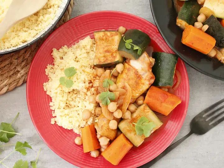 Couscous poulet légumes cookeo