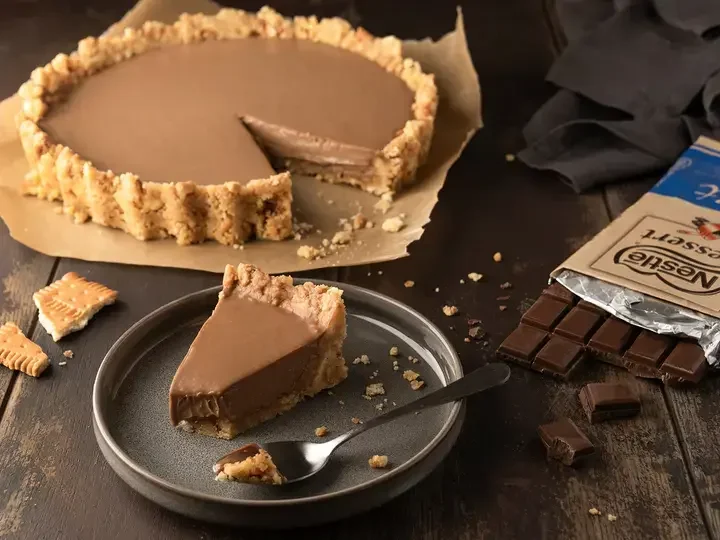 Tarte au chocolat au lait sans cuisson