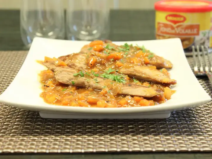 Aiguillettes de canard à l'orange