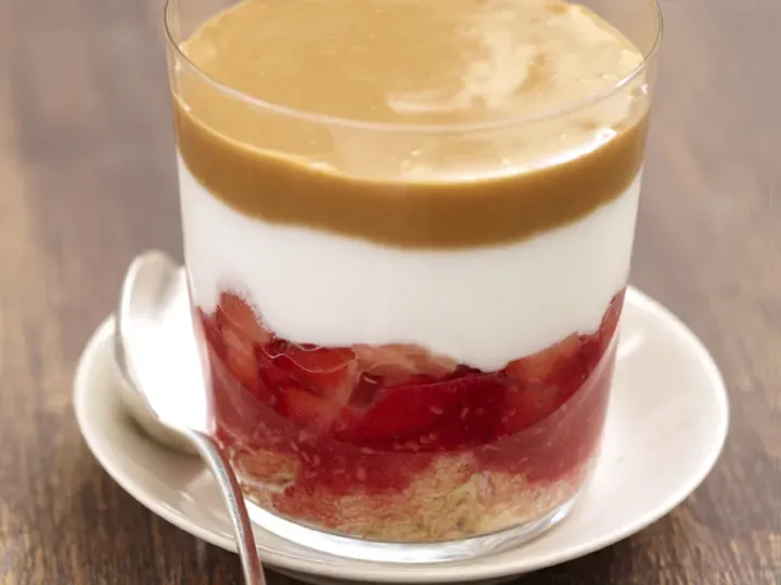 Verrines fruits rouges café au fromage blanc