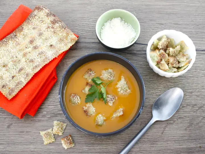 Soupe 8 légumes et ravioles croustillantes au air fryer