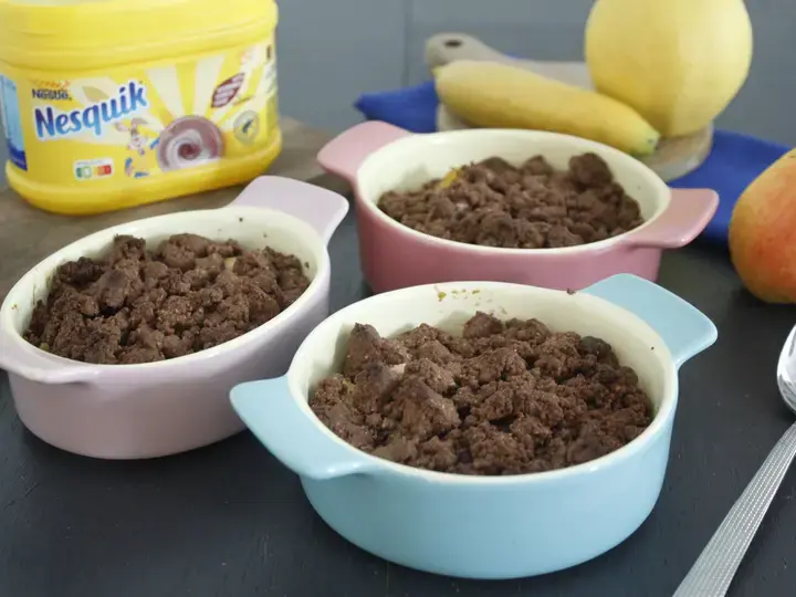 Crumble poire Nesquik