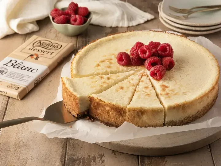 Cheesecake au chocolat blanc