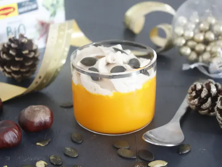 Velouté de potimarron et chantilly aux chataignes