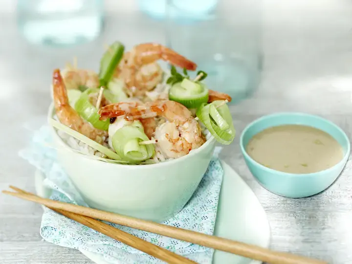 Crevettes marinées à l'asiatique