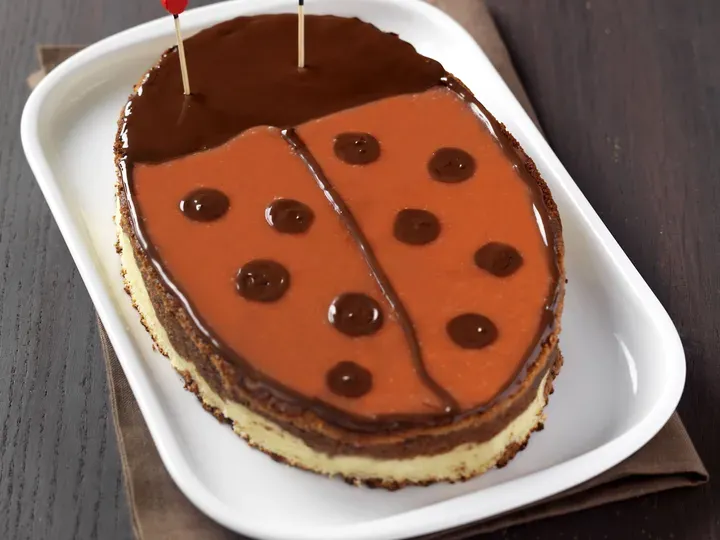 Gâteau coccinelle au chocolat au lait
