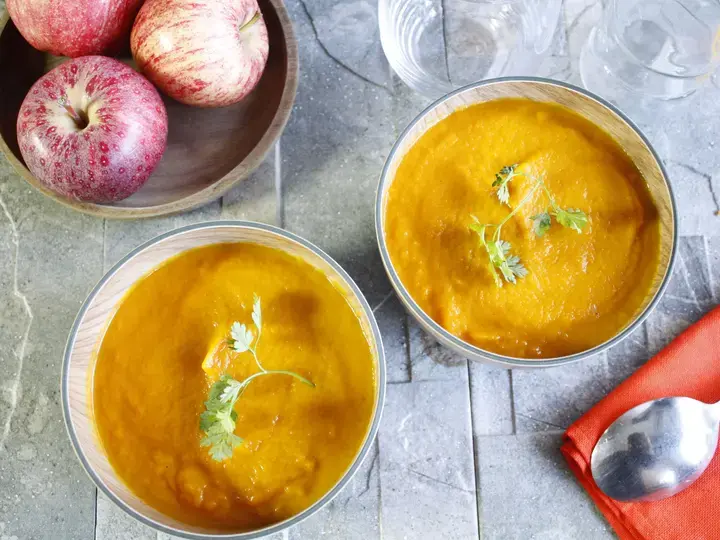 Soupe de carottes et pomme à la cannelle au Cookéo
