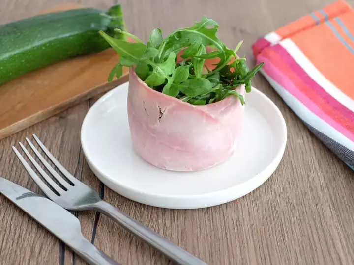 Panna cotta à la courgette et jambon