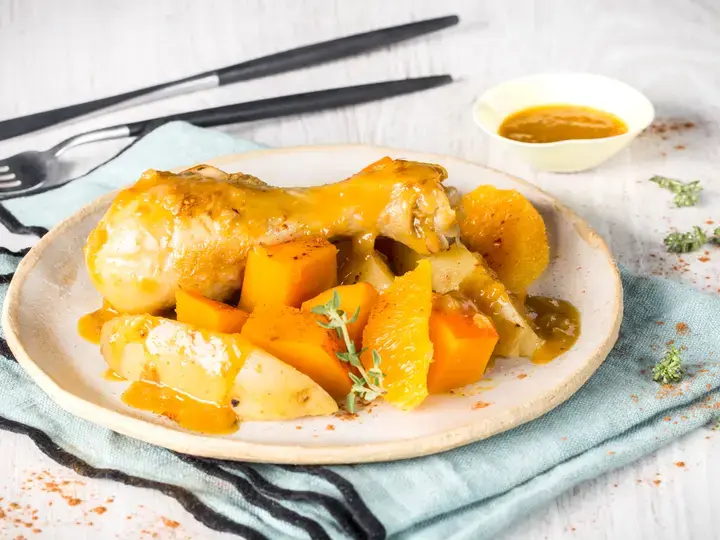 Poulet au potimarron et orange Cookeo