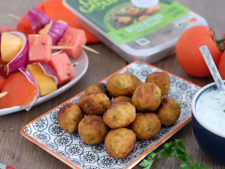 Brochettes estivales et boulettes de légumes