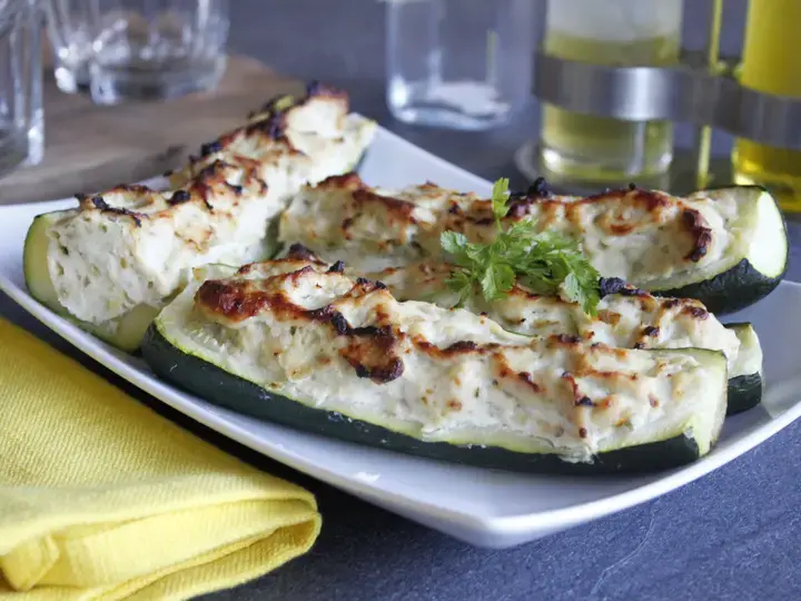 Courgettes farcies au poulet Bio