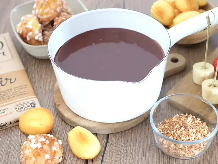 Fondue ultra gourmande au chocolat