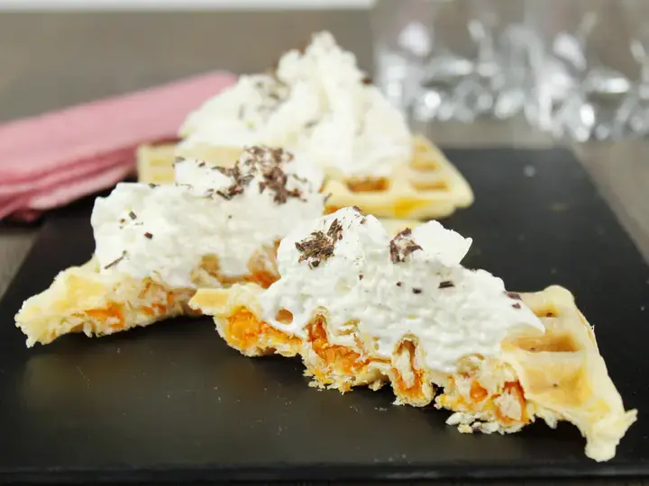 Gaufre surprise croustillante carotte chèvre