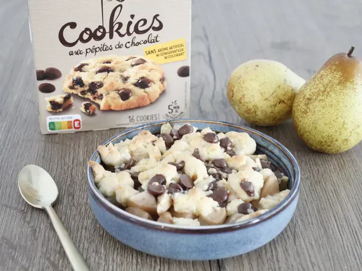 Crumble de poire au chocolat avec PPG Cookies
