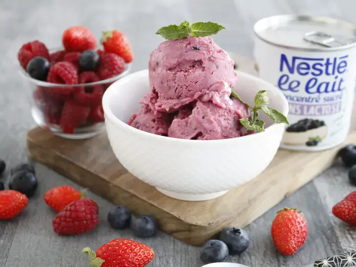 glace fruits rouges sans lactose