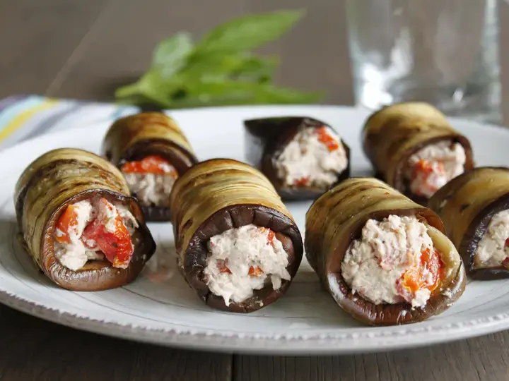 Rouleaux d'aubergines thon ricotta