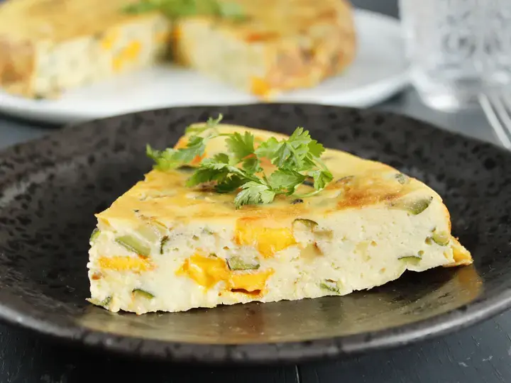 Flan courgettes mimolette sans farine