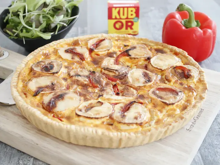 Quiche chèvre poivron