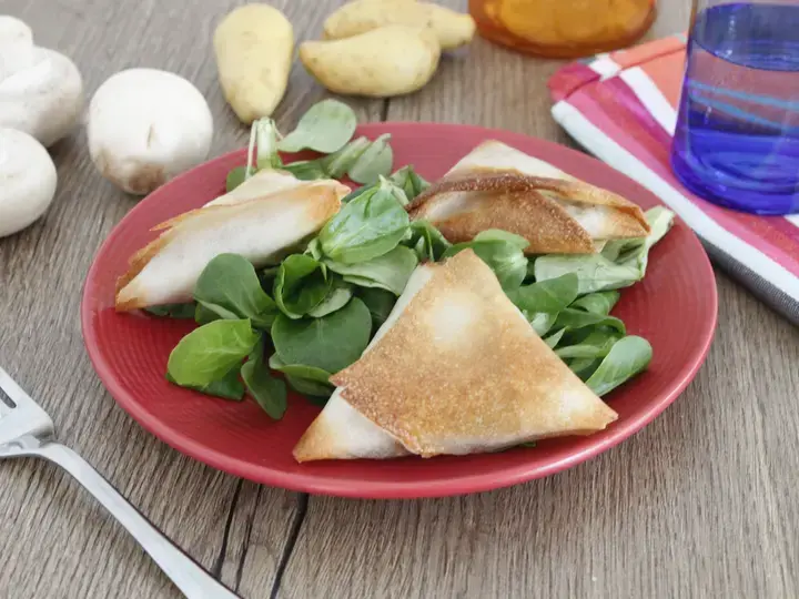 Samossas croustillants pommes de terre champignons au air fryer