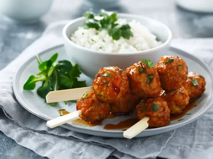 Brochettes de boulettes de légumes façon yakitori