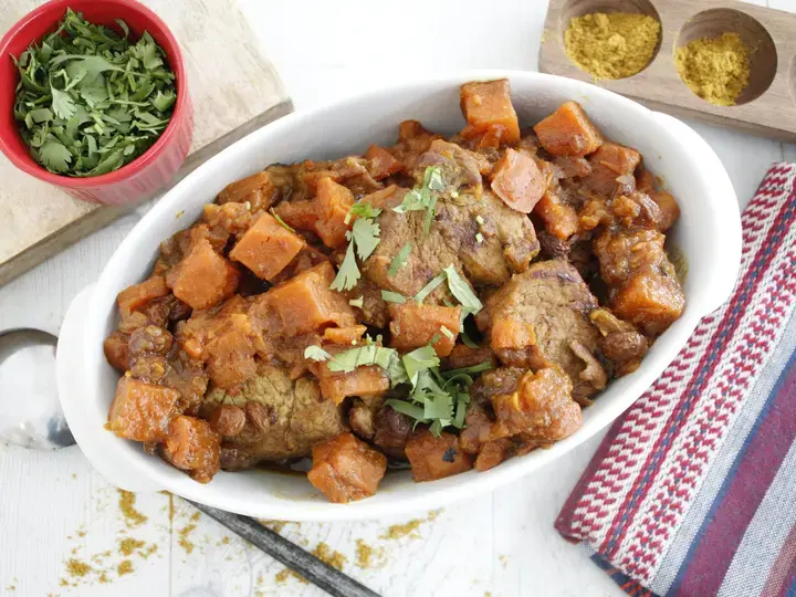 Filet mignon de porc aux patates douces et curry Cookeo