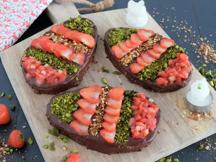 Oeufs moelleux chocolat fraises