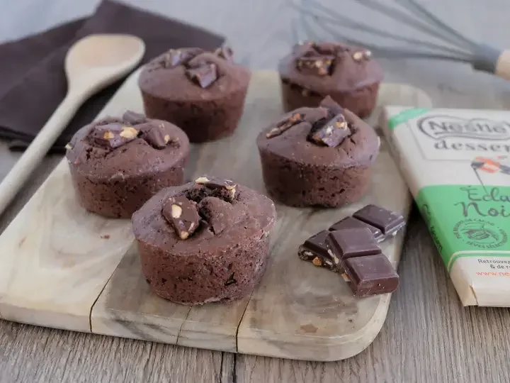 muffins au chocolat éclats de noisettes