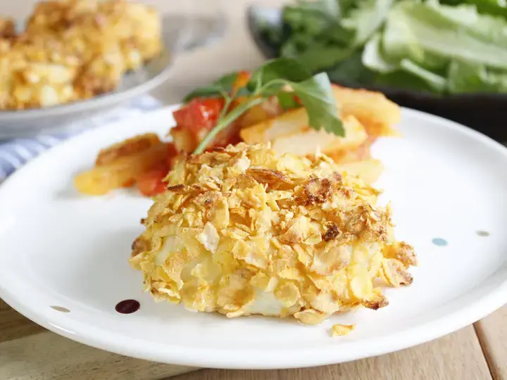 Dos de cabillaud croustillant au curry