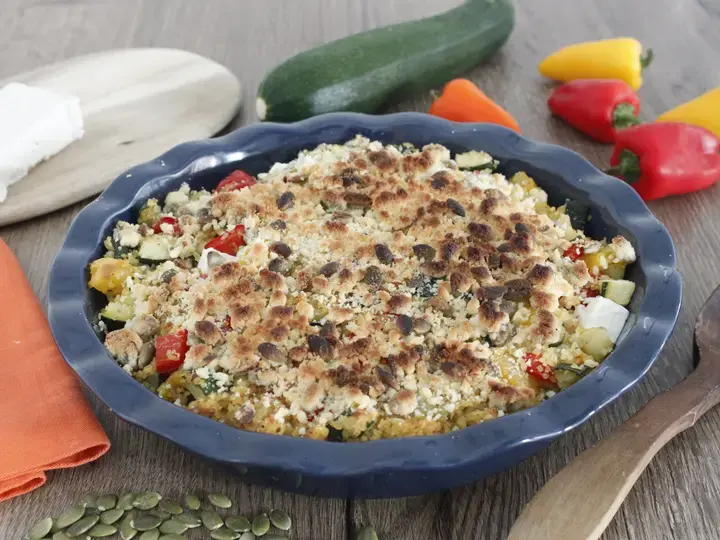Crumble de légumes d'été anti-gaspi