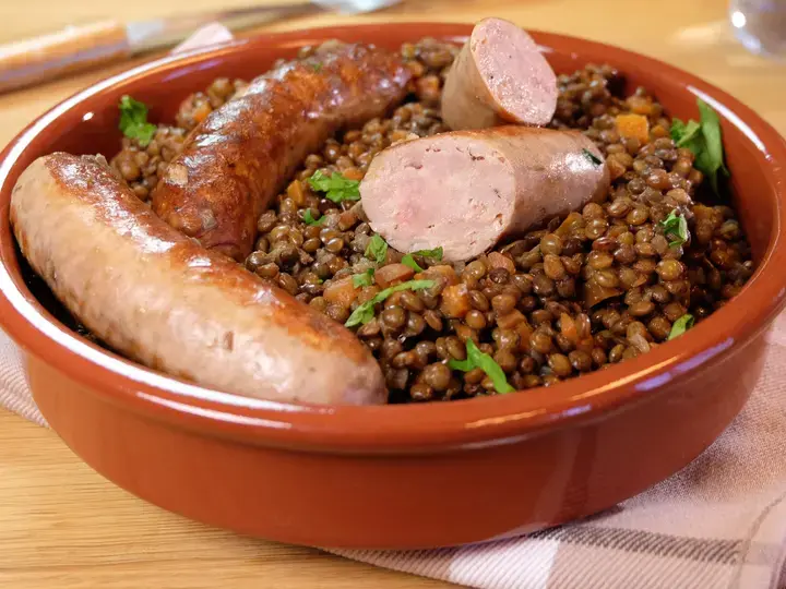 Saucisses lentilles