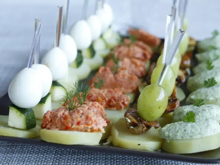 Pommes de terre en toasts en 4 déclinaisons