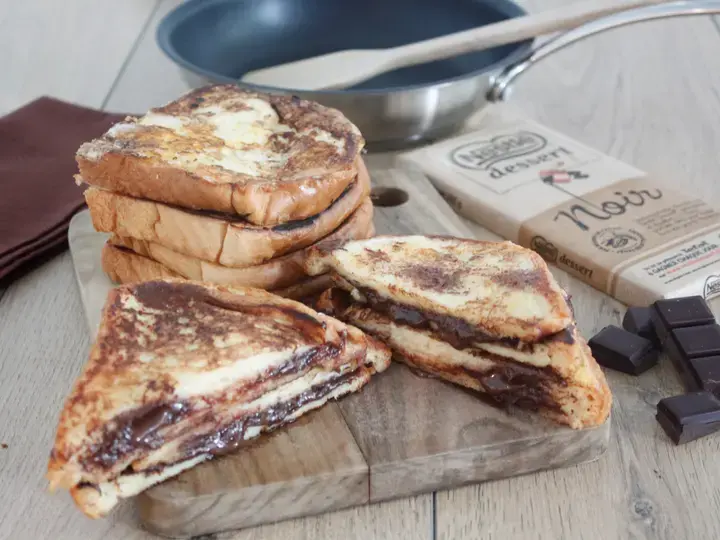 Pain perdu fourré au chocolat