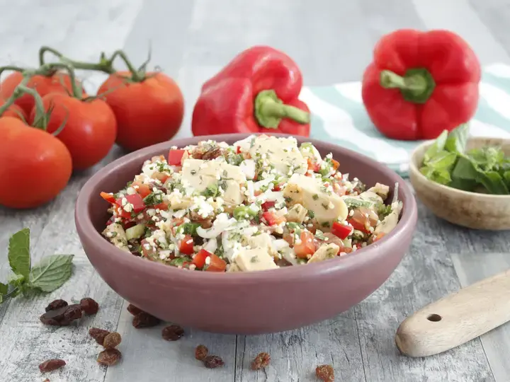 Taboulé aux émincés boulgour et raisins secs