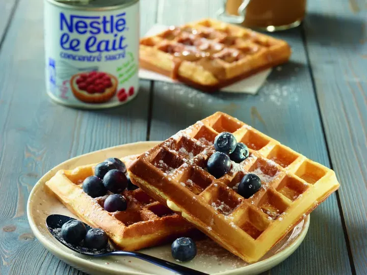 Gaufres au lait concentré sucré