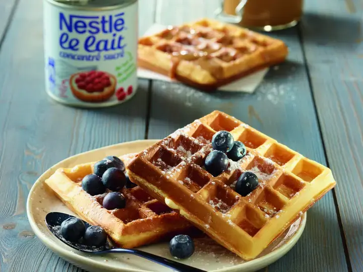 Gaufres au lait concentré sucré