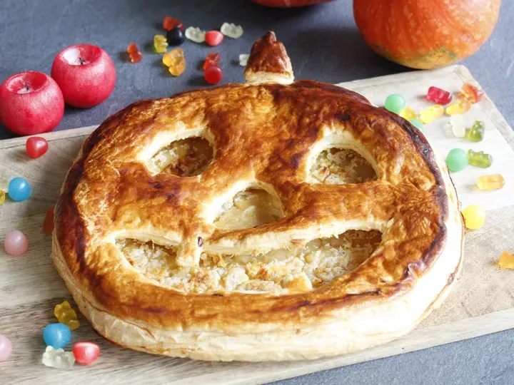 Citrouille feuilletée pomme chocolat blanc